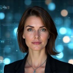 Ritratto della Dott.ssa Sofia Bianchi, esperta di Intelligenza Artificiale e CTO di Equilibrio Vita.